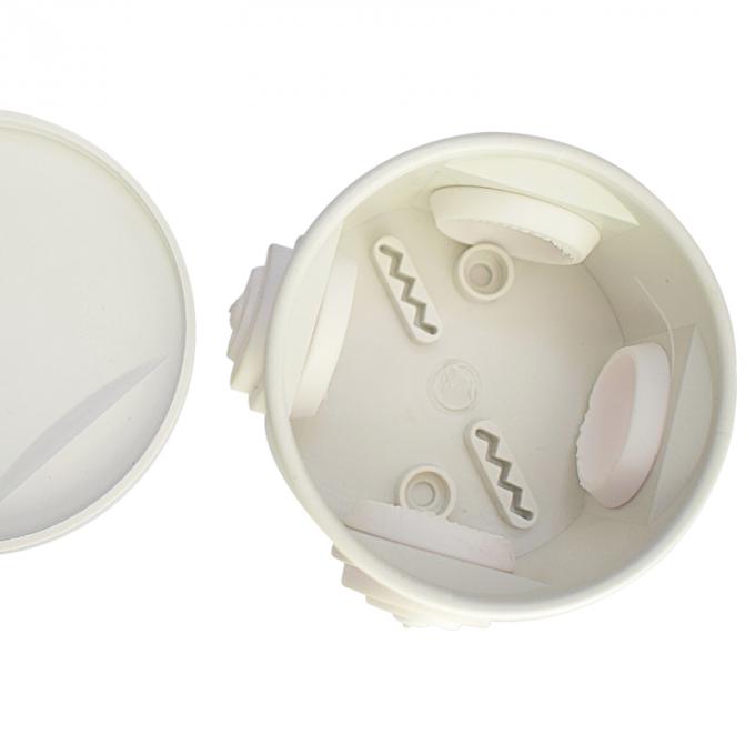 屋外の円の円形のタイプ白いプラスチック ジャンクション・ボックス/円形のプラスチック電気箱
